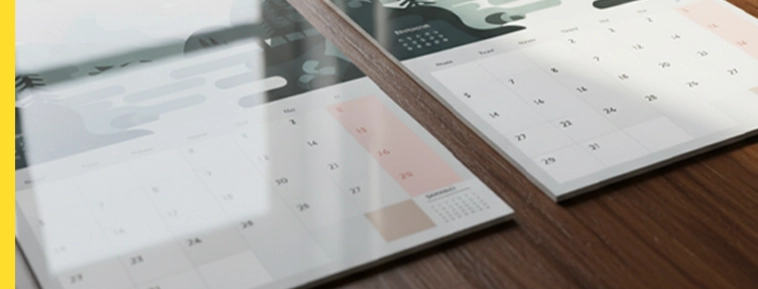 Calendriers Muraux à Spirale Centrale