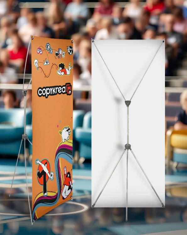 X Banner Extérieur avec Base à Remplir